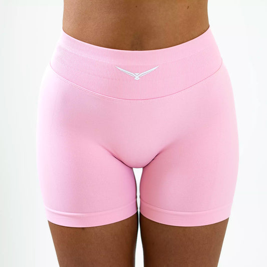 HARDMOND Style Shorts pink high waist - front view
